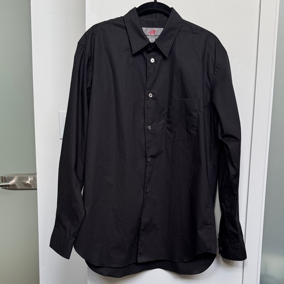 H&M Other - COMME des GARÇONS X H&M Men's Black Button-Down Shirt size Medium NWT